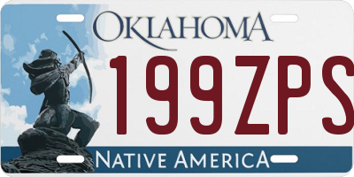 OK license plate 199ZPS