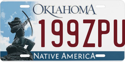 OK license plate 199ZPU
