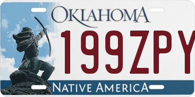 OK license plate 199ZPY