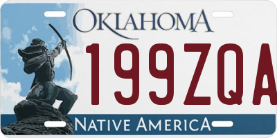 OK license plate 199ZQA