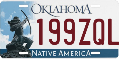 OK license plate 199ZQL