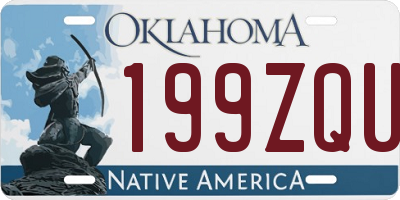 OK license plate 199ZQU