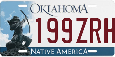 OK license plate 199ZRH