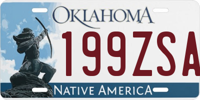OK license plate 199ZSA