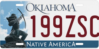 OK license plate 199ZSC