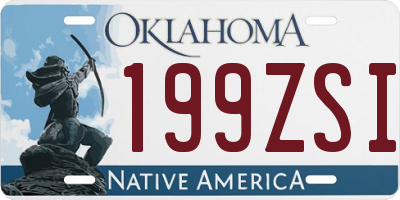 OK license plate 199ZSI