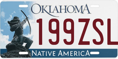 OK license plate 199ZSL