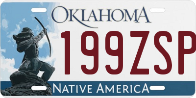 OK license plate 199ZSP