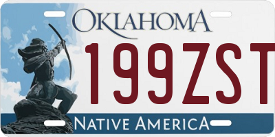 OK license plate 199ZST