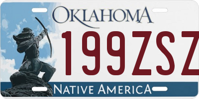 OK license plate 199ZSZ