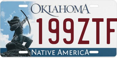 OK license plate 199ZTF