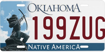 OK license plate 199ZUG