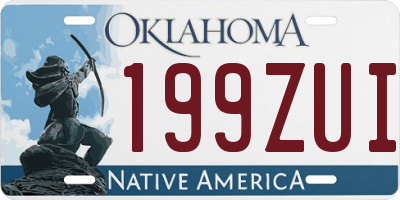 OK license plate 199ZUI