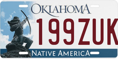 OK license plate 199ZUK