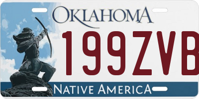 OK license plate 199ZVB