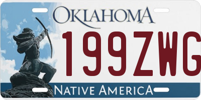 OK license plate 199ZWG