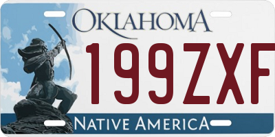 OK license plate 199ZXF