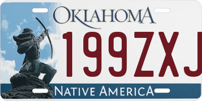 OK license plate 199ZXJ