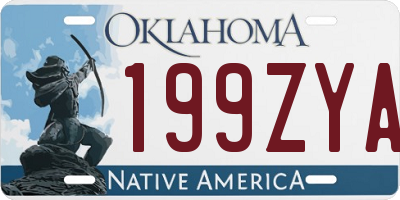 OK license plate 199ZYA