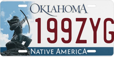 OK license plate 199ZYG