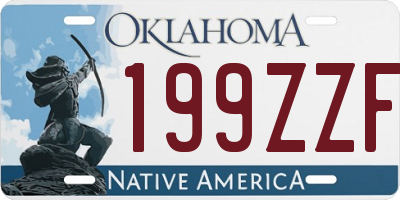 OK license plate 199ZZF