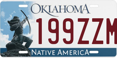 OK license plate 199ZZM