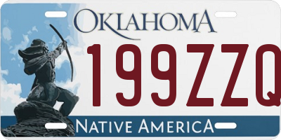 OK license plate 199ZZQ