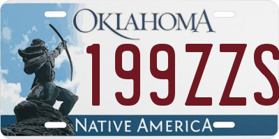 OK license plate 199ZZS