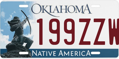OK license plate 199ZZW