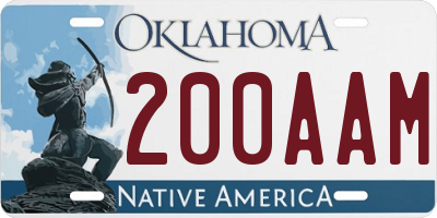 OK license plate 200AAM