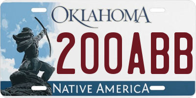 OK license plate 200ABB