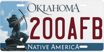 OK license plate 200AFB