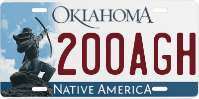 OK license plate 200AGH