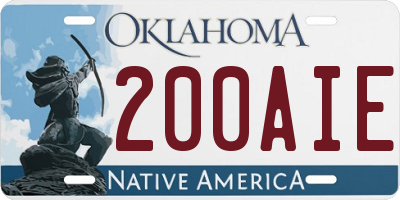 OK license plate 200AIE