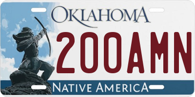 OK license plate 200AMN