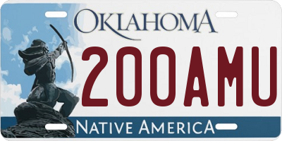OK license plate 200AMU