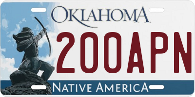 OK license plate 200APN