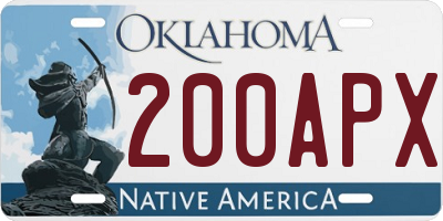 OK license plate 200APX