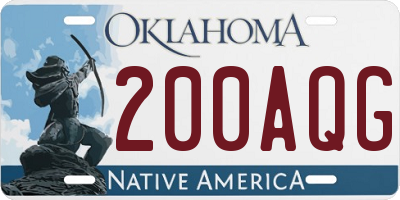 OK license plate 200AQG