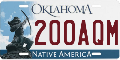 OK license plate 200AQM