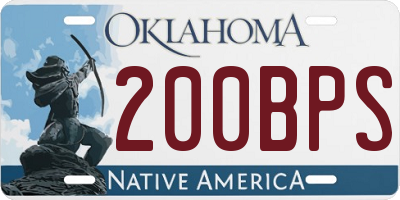 OK license plate 200BPS