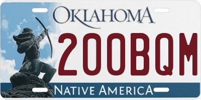 OK license plate 200BQM