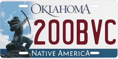 OK license plate 200BVC