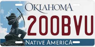 OK license plate 200BVU