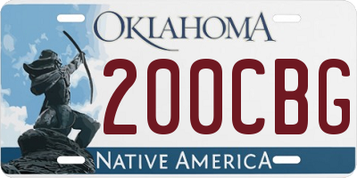 OK license plate 200CBG