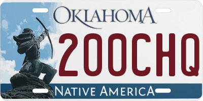 OK license plate 200CHQ