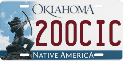 OK license plate 200CIC