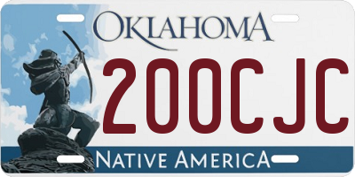 OK license plate 200CJC