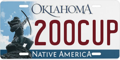 OK license plate 200CUP