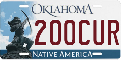 OK license plate 200CUR